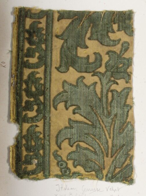 Fragment, Silk, Italian, Genoa 