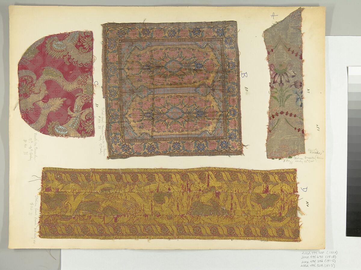 Fragment, Silk, metal thread, Italian, Venice or Russian