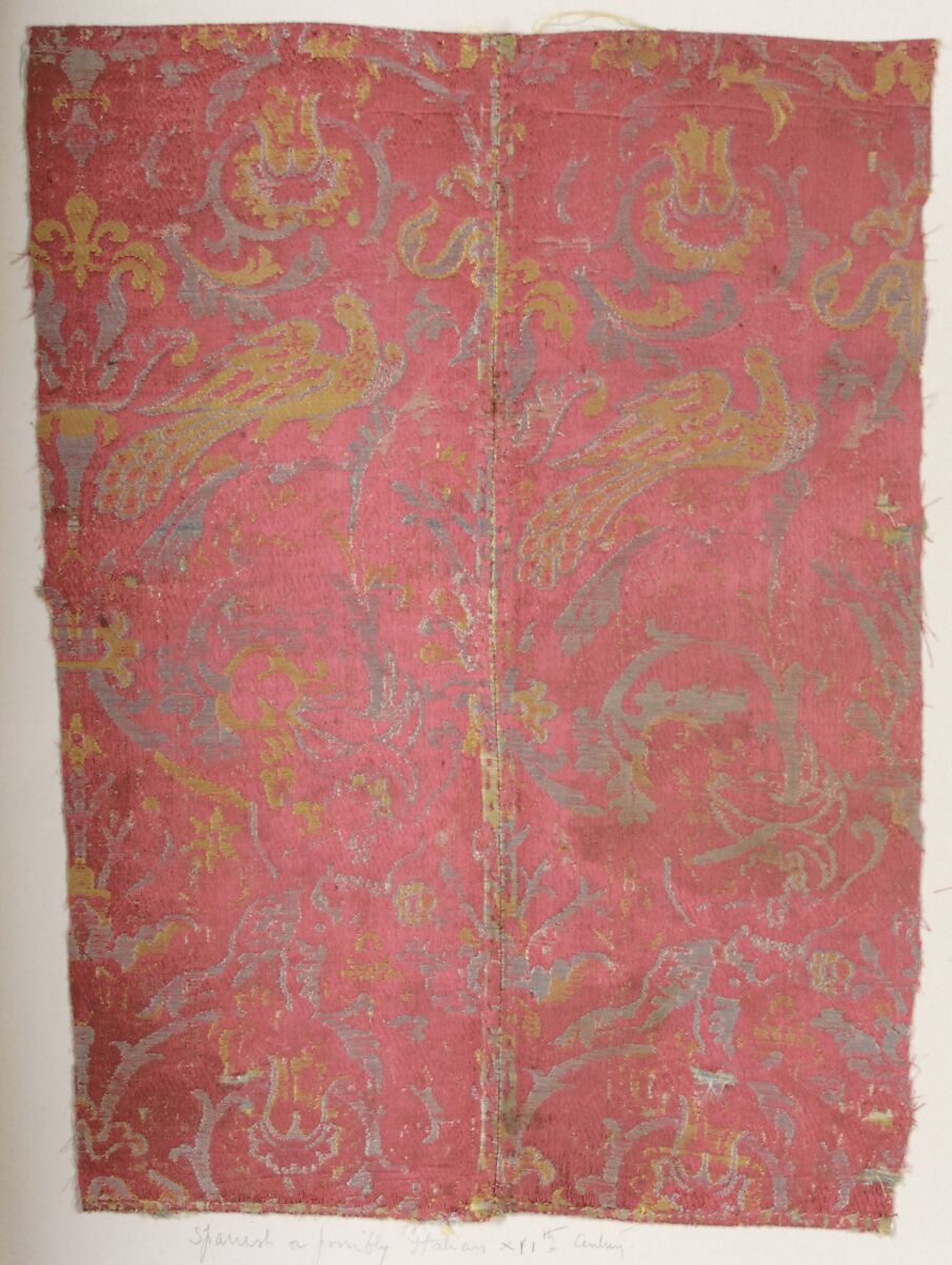 Fragment, Silk, Spanish or Italian 