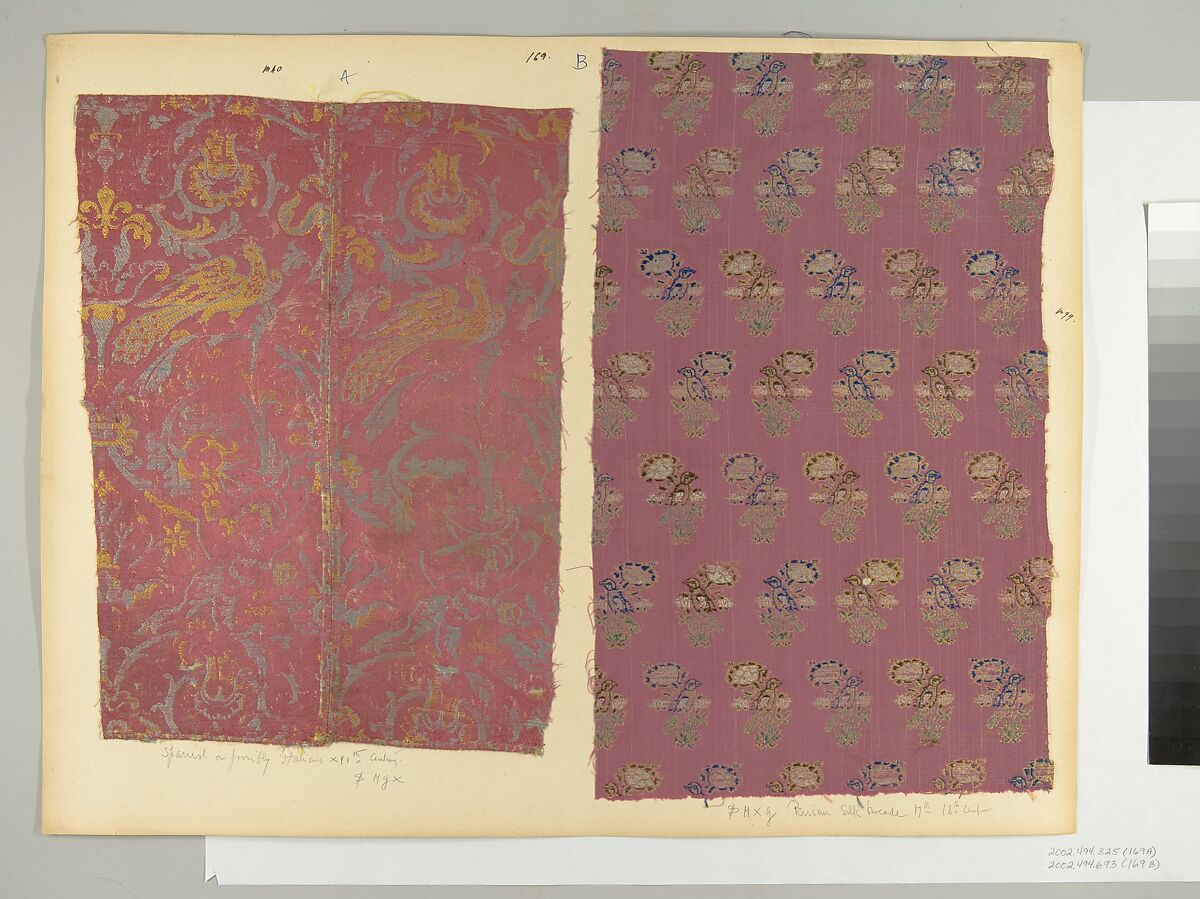 Fragment, Silk, Spanish or Italian