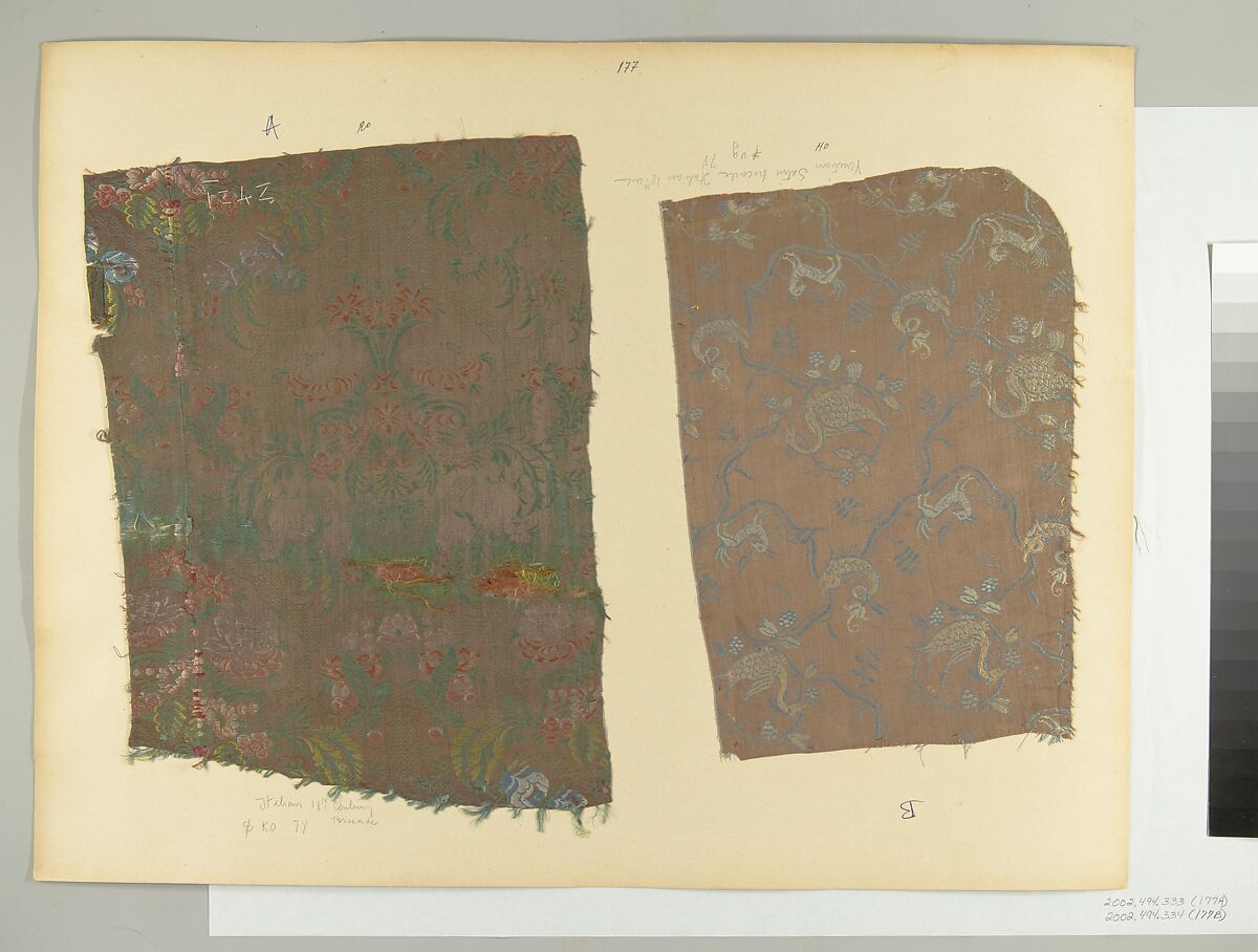 Fragment, Silk, Italian