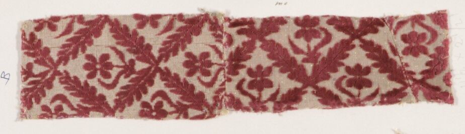 Fragment, Silk, metal thread, Italian 