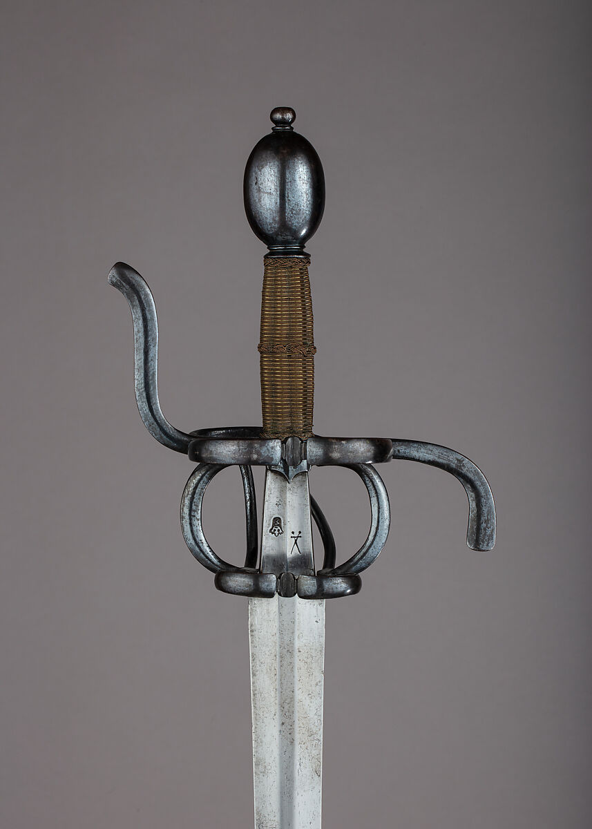 Rapier, Steel, brass, copper, wood, German, Saxony 