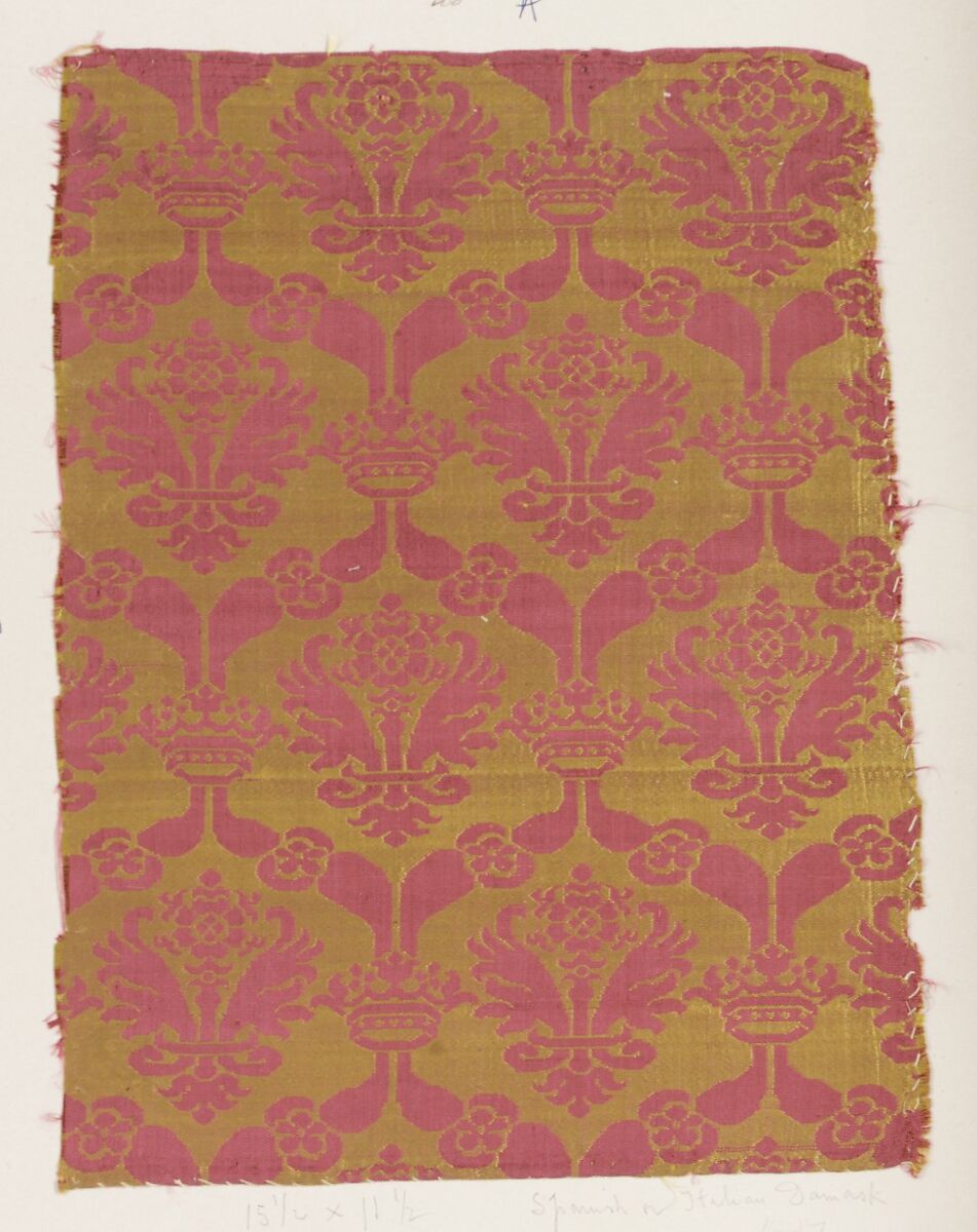 Fragment, Silk, Spanish or Italian 