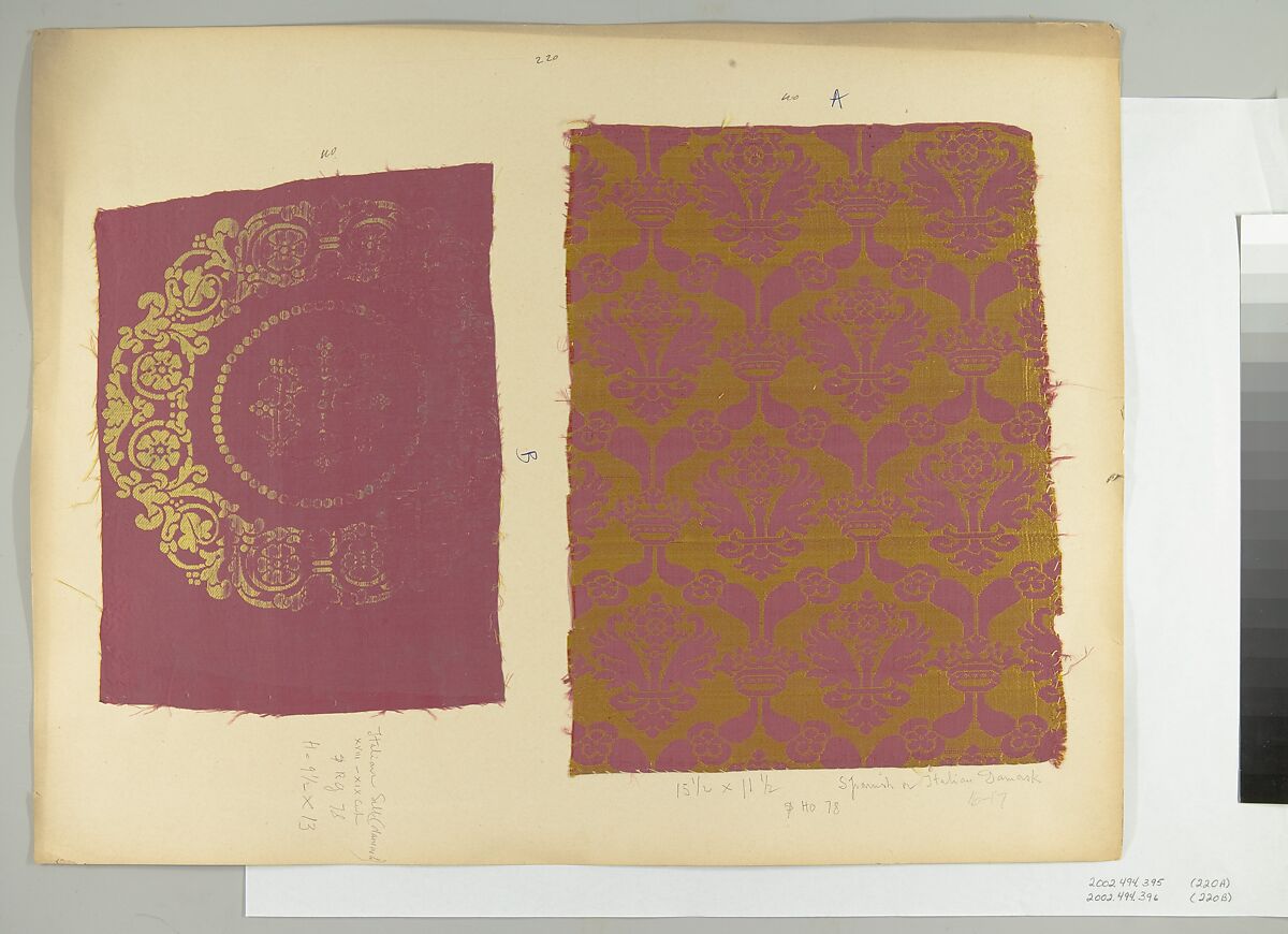Fragment, Silk, Spanish or Italian