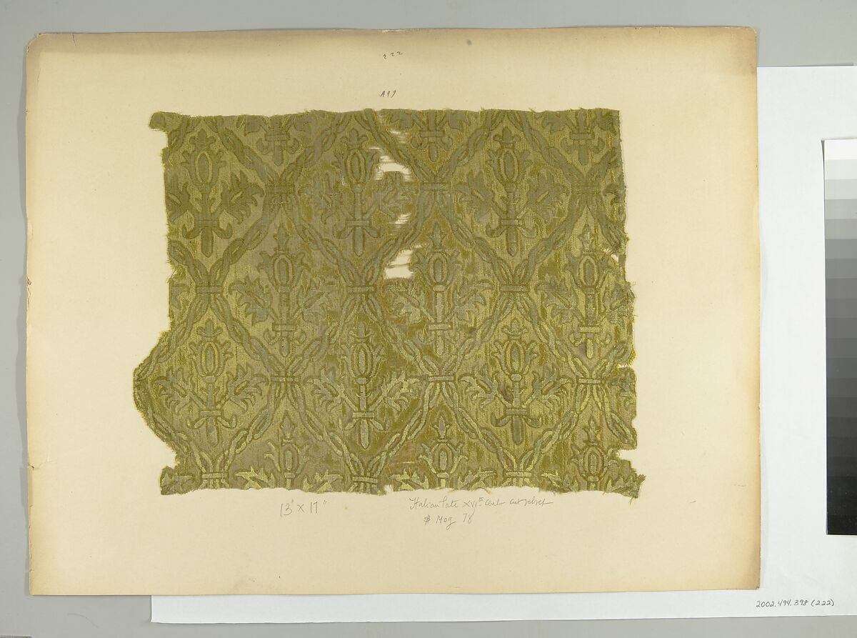 Fragment, Silk, Italian