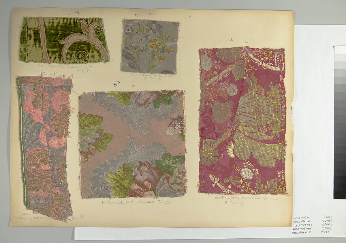 Fragment, Silk, metal thread, Italian