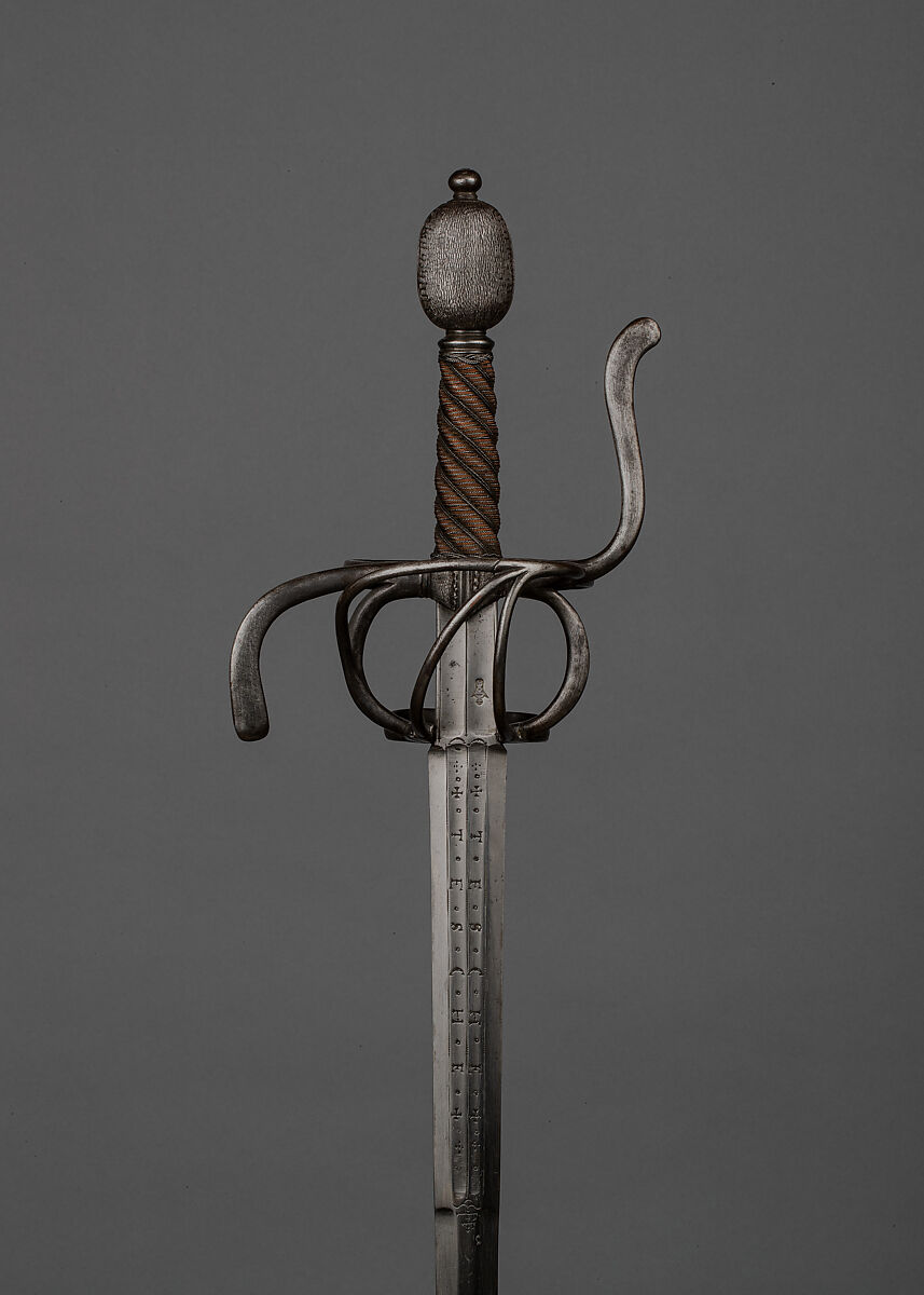 Rapier, Peter Tesche (German, Solingen, active mid-17th century), Steel, copper, wood, German