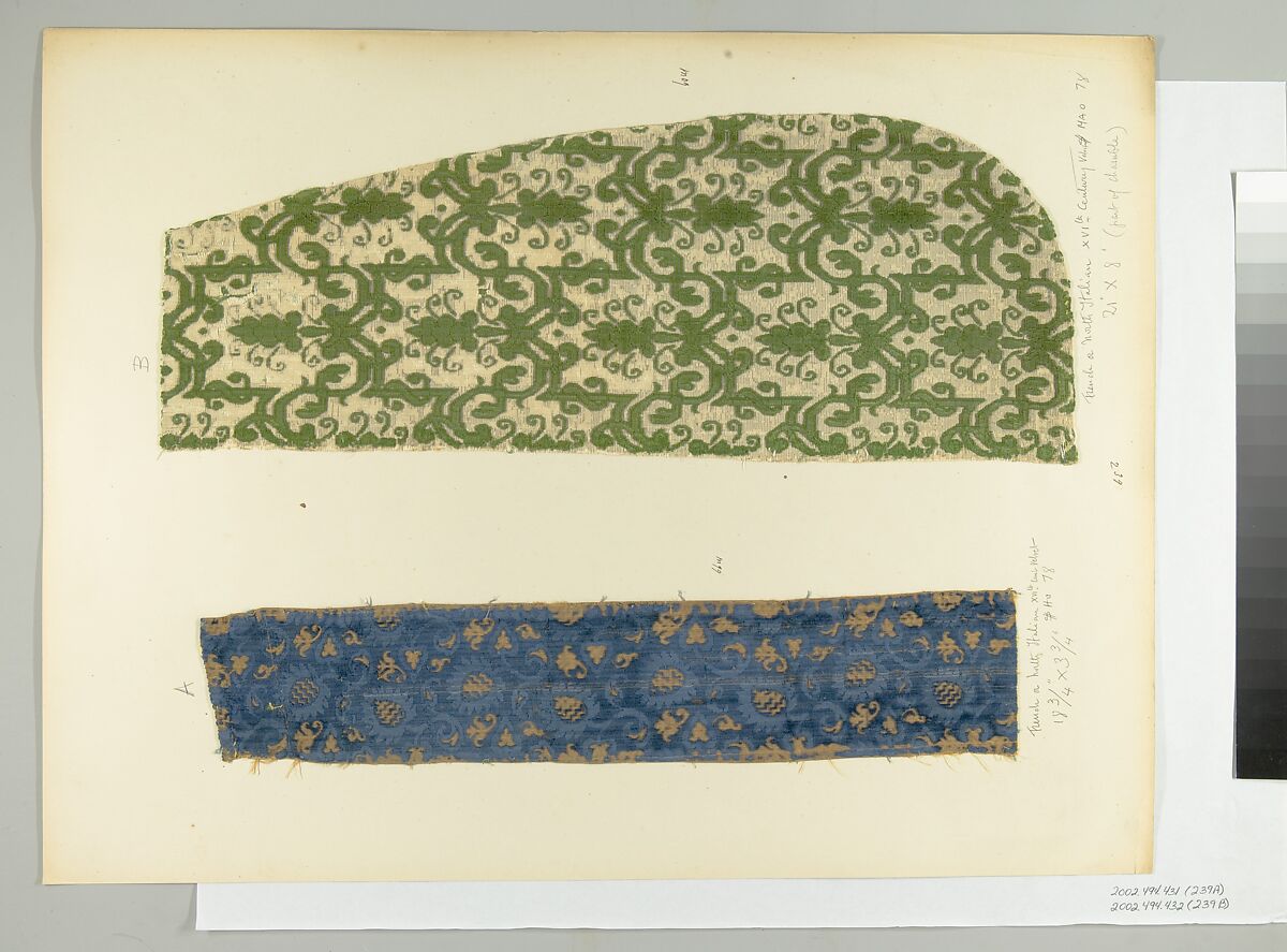 Fragment, Silk, Italian or French