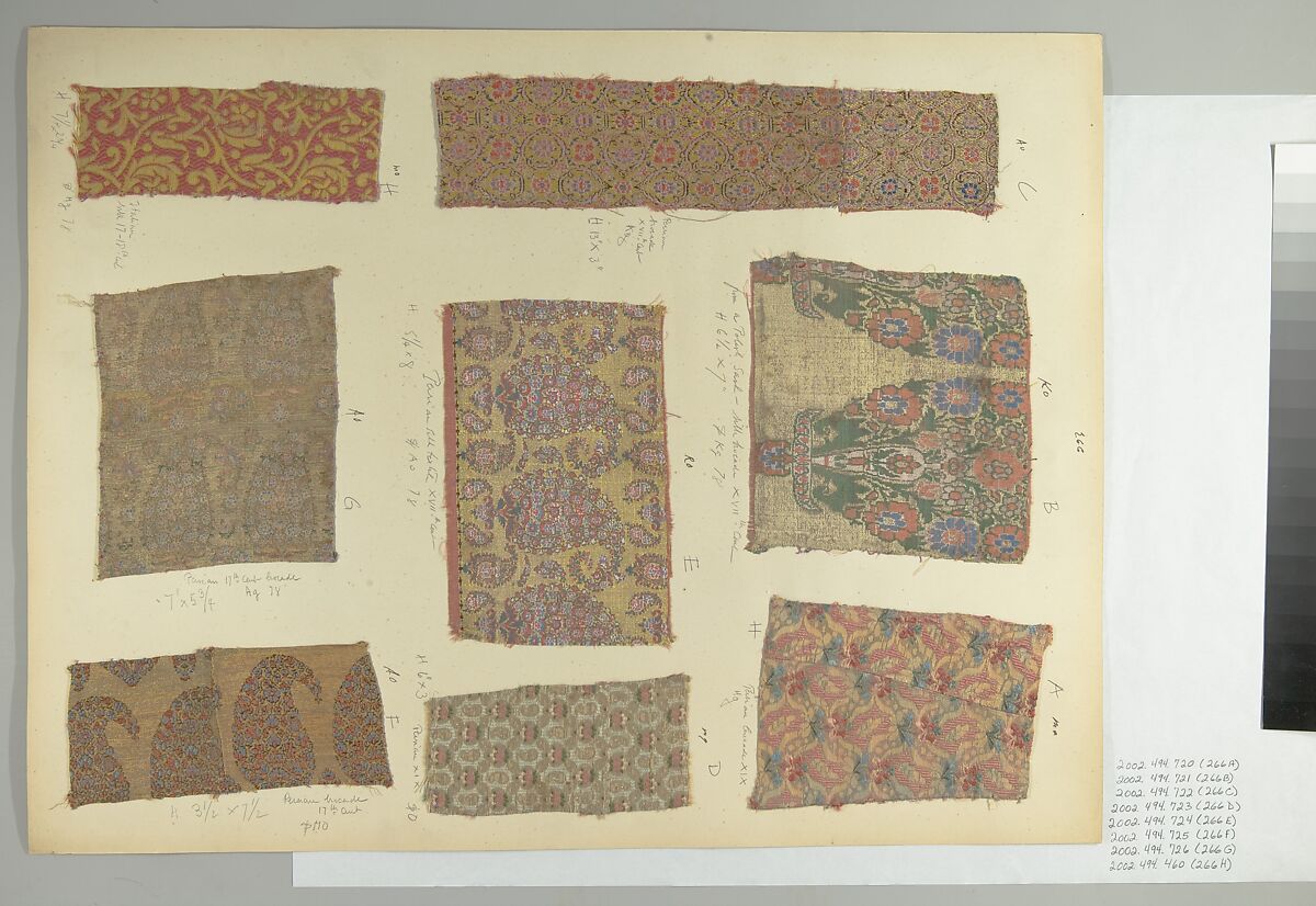 Fragment, Silk, metal thread, Italian