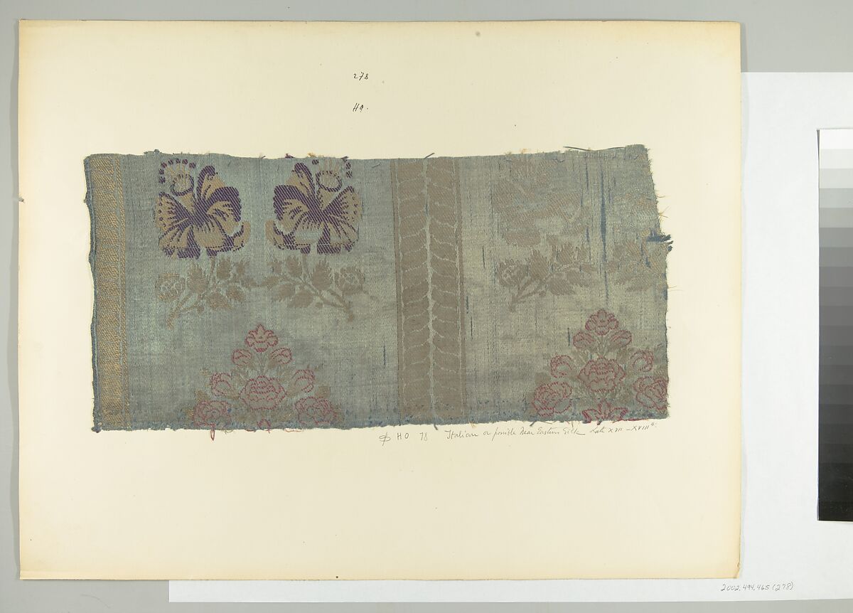 Fragment, Silk, Italian or Near Eastern