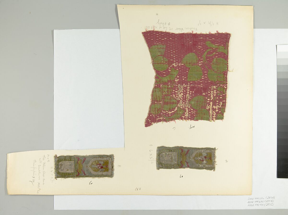 Fragment, Silk, metal thread, Italian, Venice