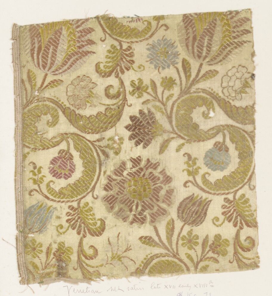 Fragment, Silk, Italian, Venice 