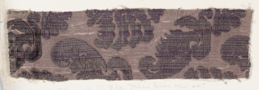 Fragment, Silk, metal thread, Italian 