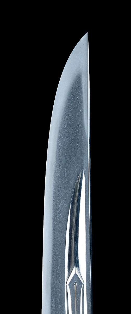 Blade and Mounting for a Short Sword (Wakizashi), Blade attributed to Yasutsugu (Japanese, active late 16th–early 17th century), Steel, wood, lacquer, leather, copper-gold alloy (shakudō), copper-silver alloy (shibuichi), copper, gold, horn, silver, Japanese