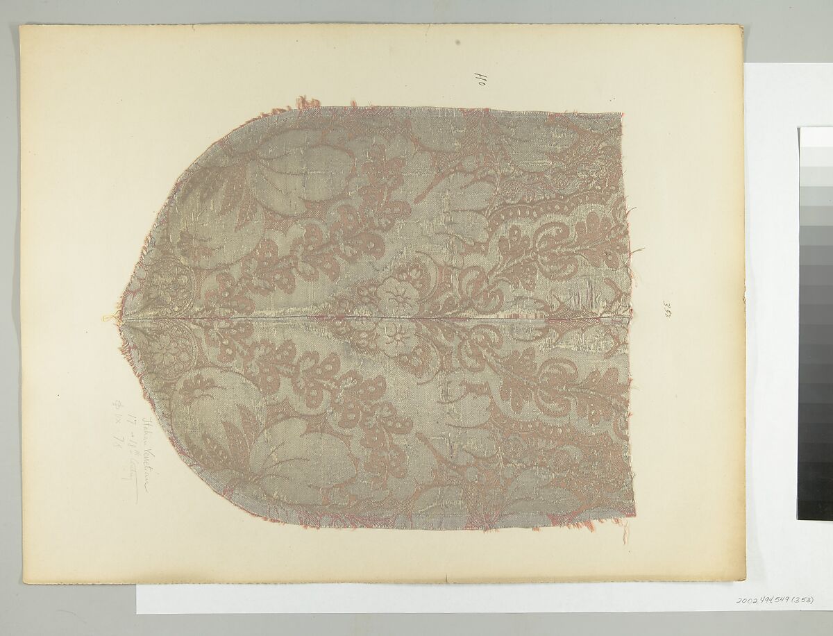 Fragment, Silk, metal thread, Italian, Venice