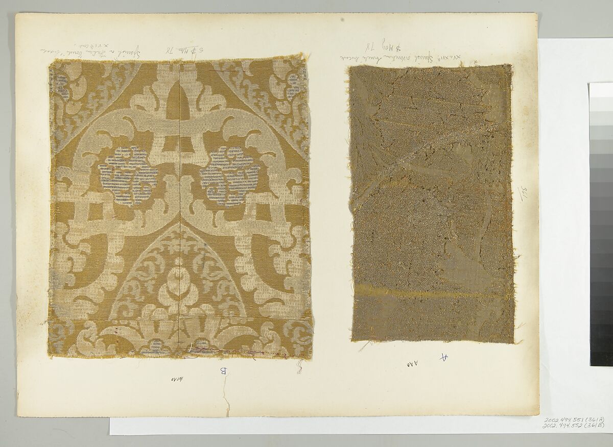 Fragment, Silk, metal thread, Spanish or Italian, Venice