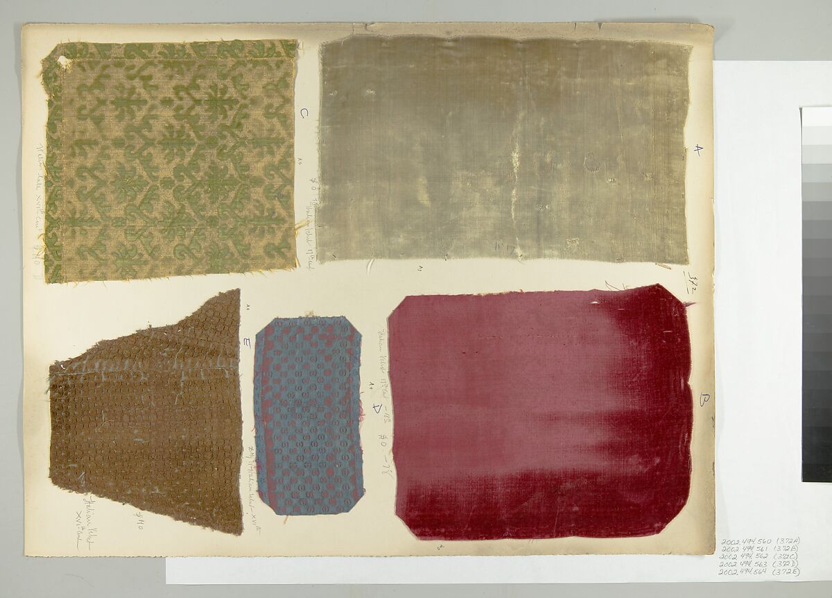 Fragment, Silk, metal thread, Italian