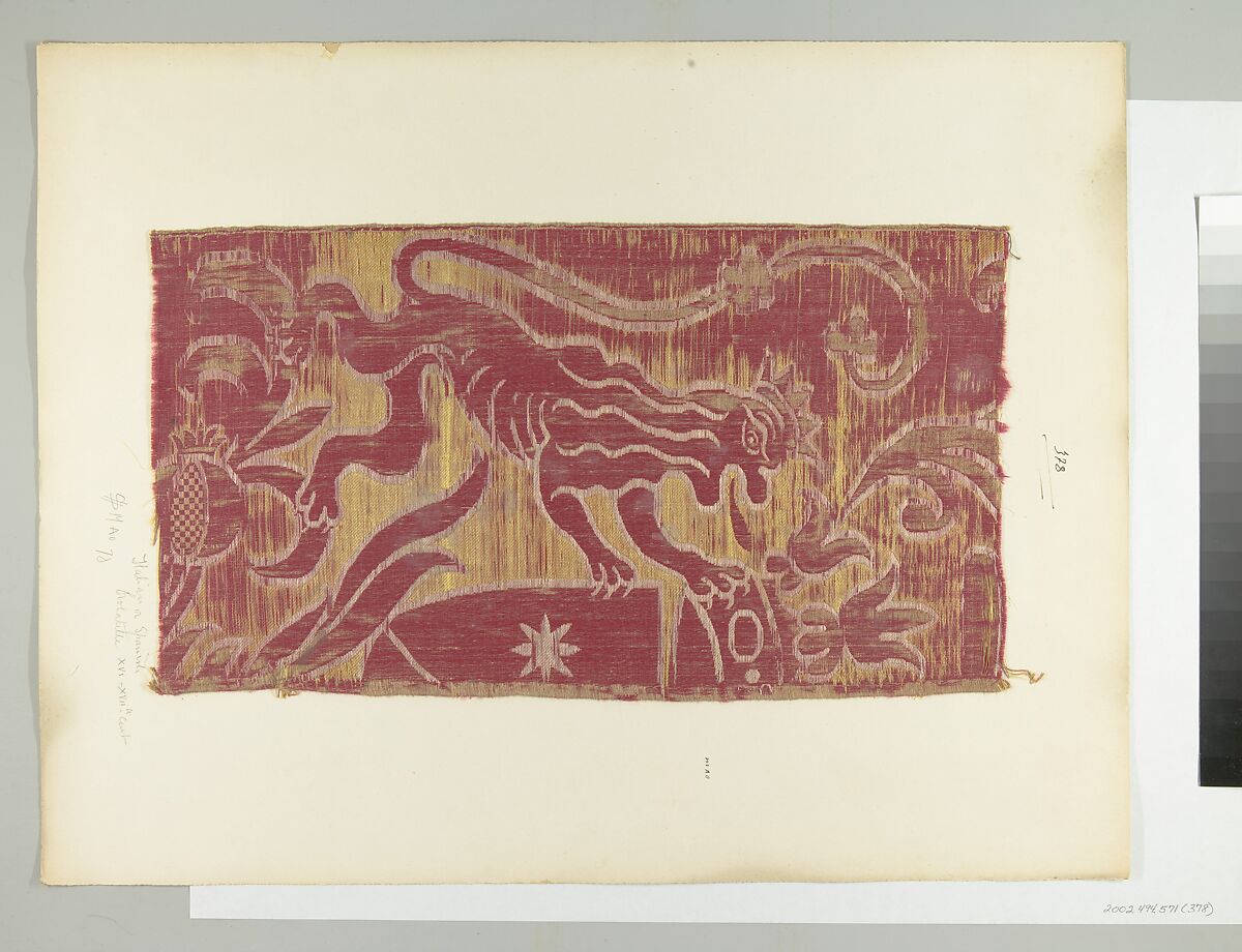 Fragment, Silk, Spanish or Italian