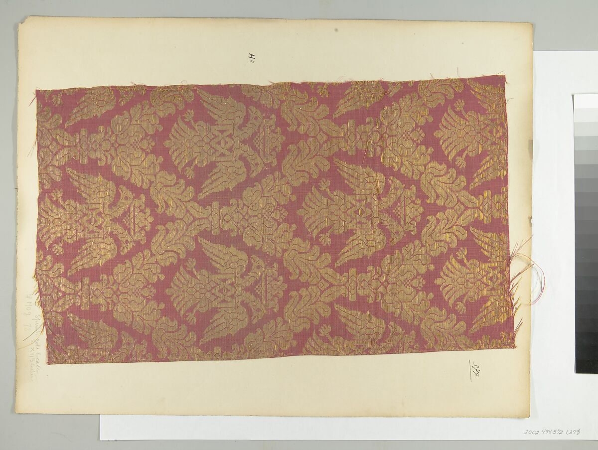 Fragment, Silk, metal thread, Spanish