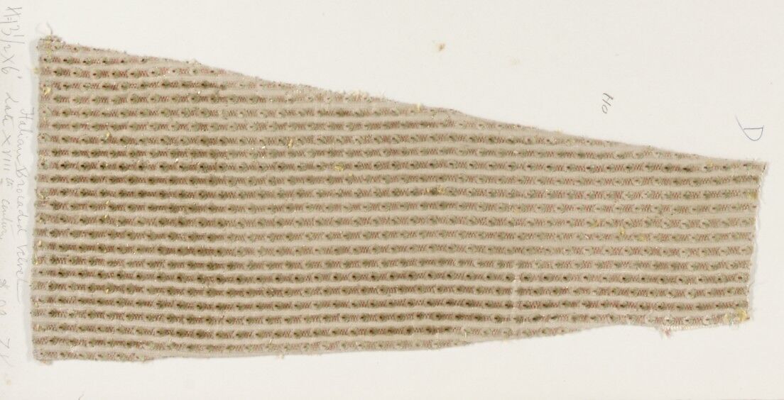 Fragment, Silk, metal thread, Italian 