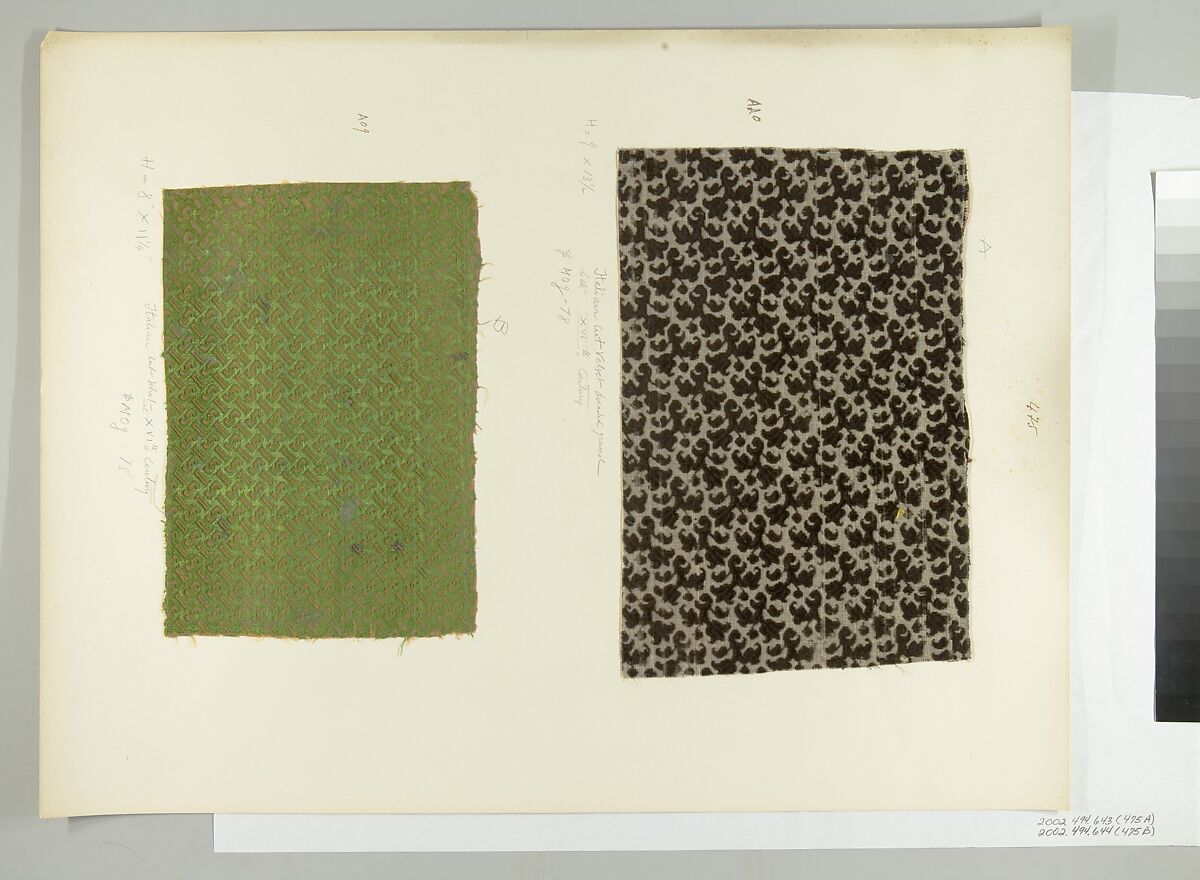 Fragment, Silk, metal thread, Italian