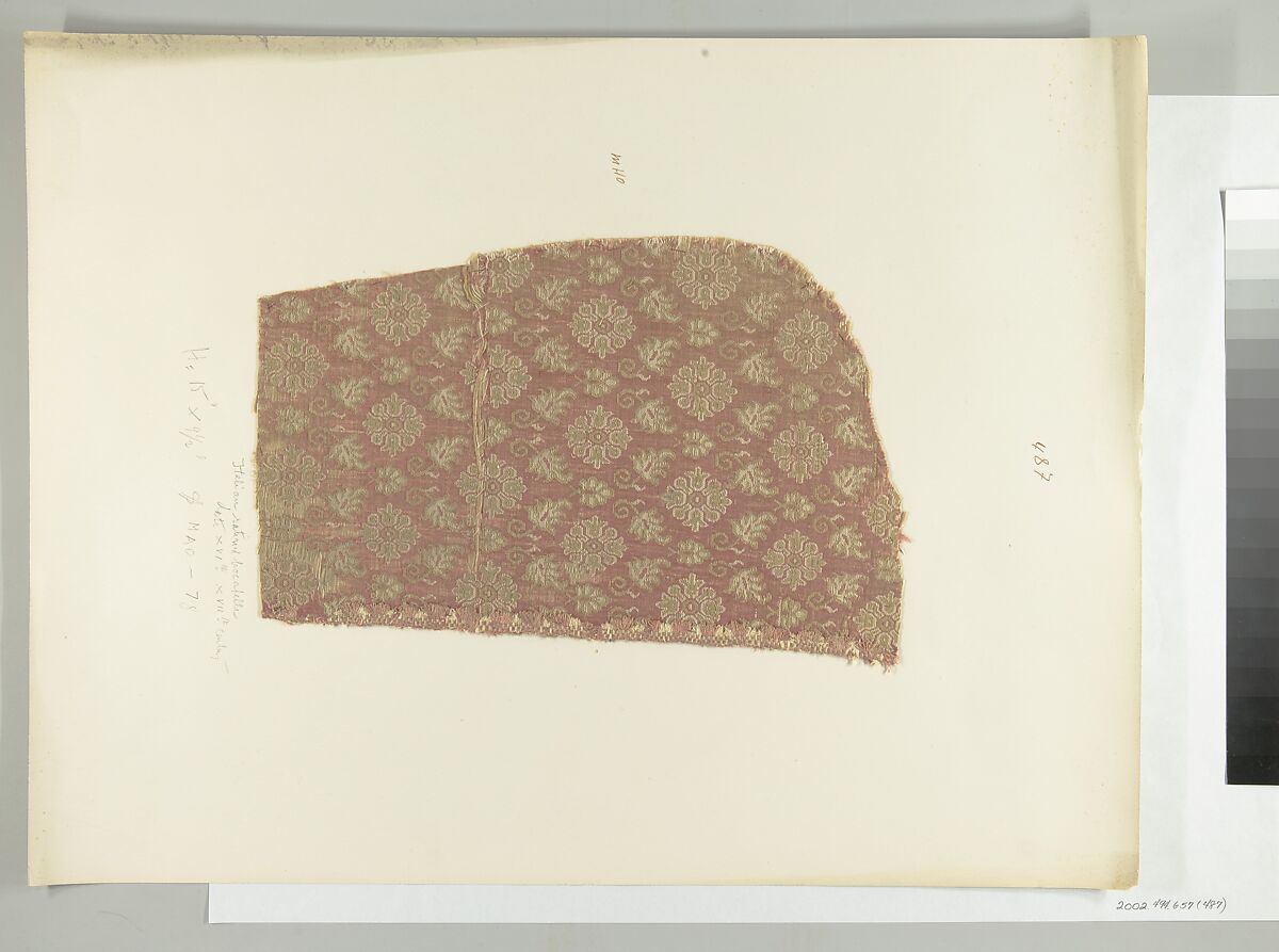 Fragment, Silk, wool (?), Italian