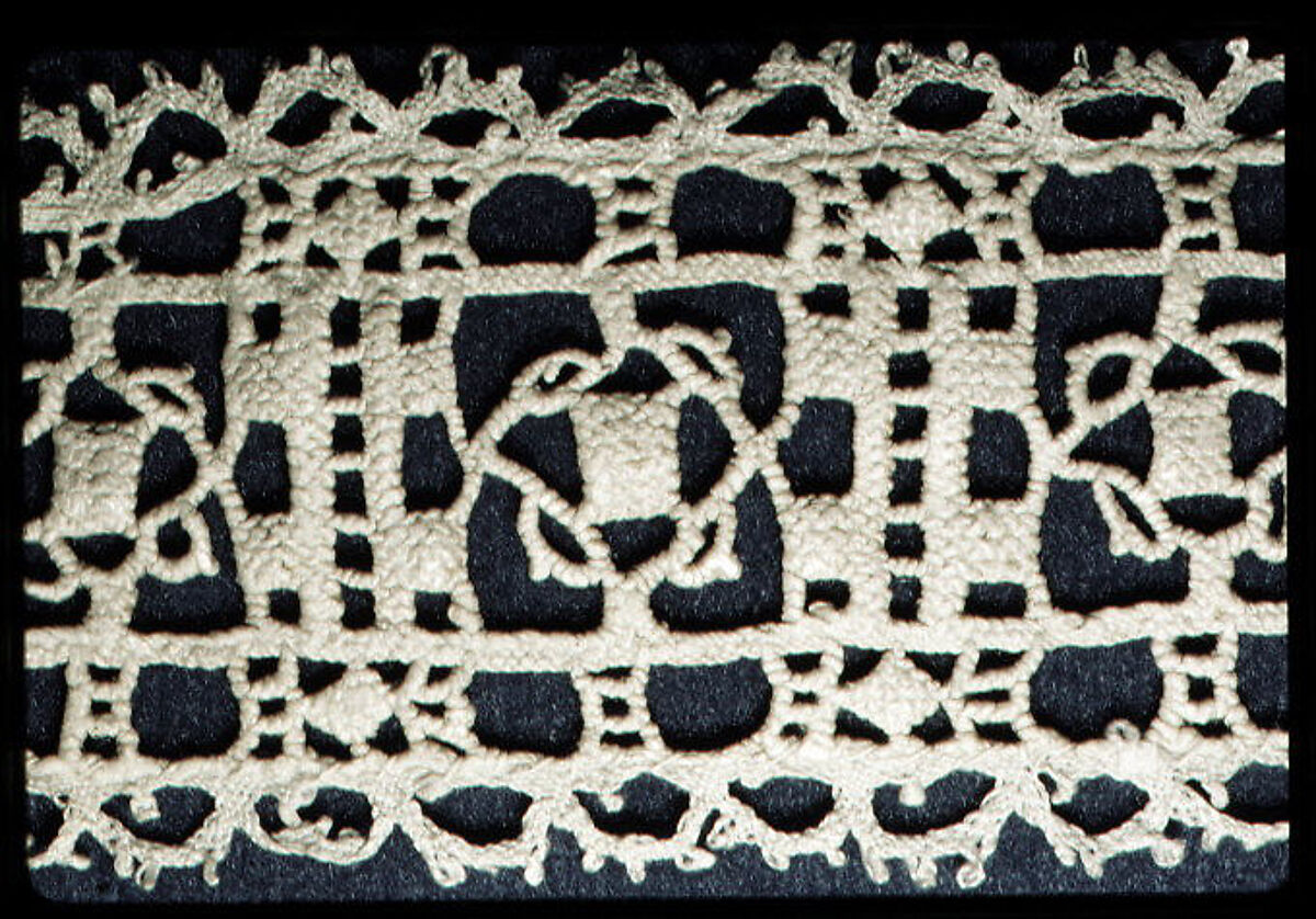 Fragment, Needle lace, punto avorio, bobbin lace, Italian 