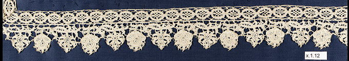 Fragment, Needle lace, Italian 