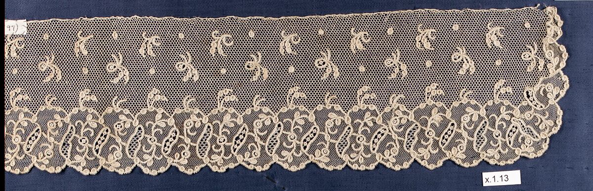 Fragment, Needle lace, point d’Alençon, French