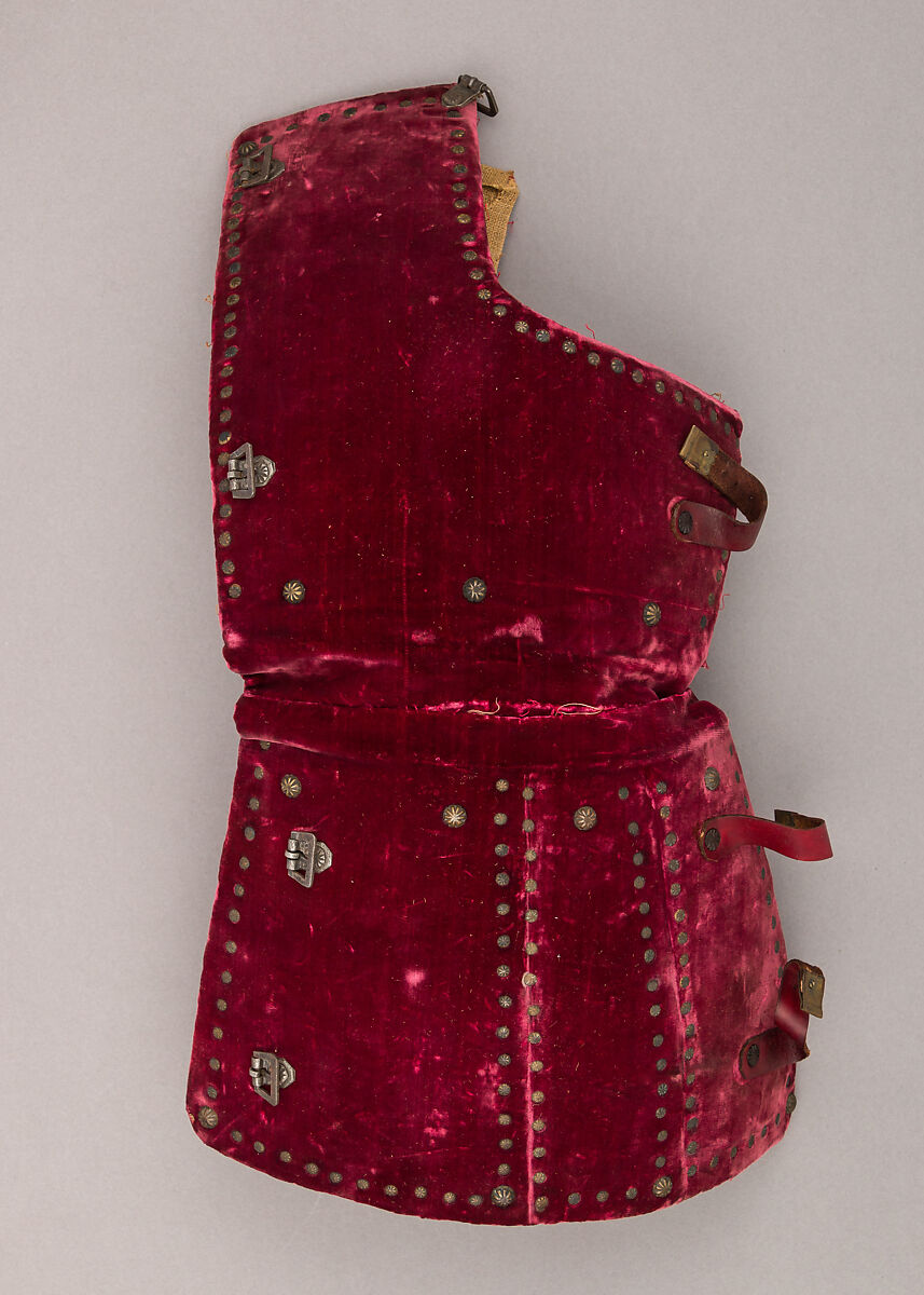 Brigandine Armor, Steel, latten, velvet, brass, Italian