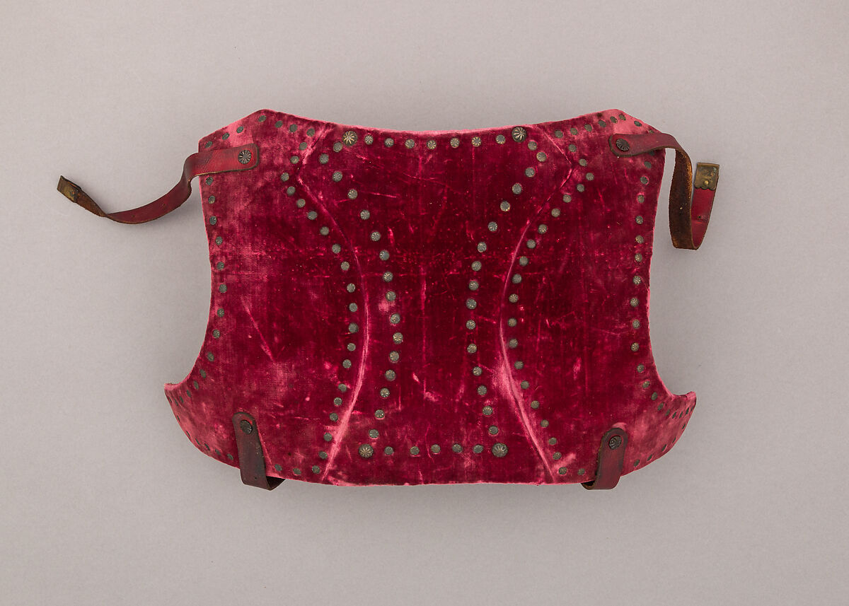 Brigandine Armor, Steel, latten, velvet, brass, Italian