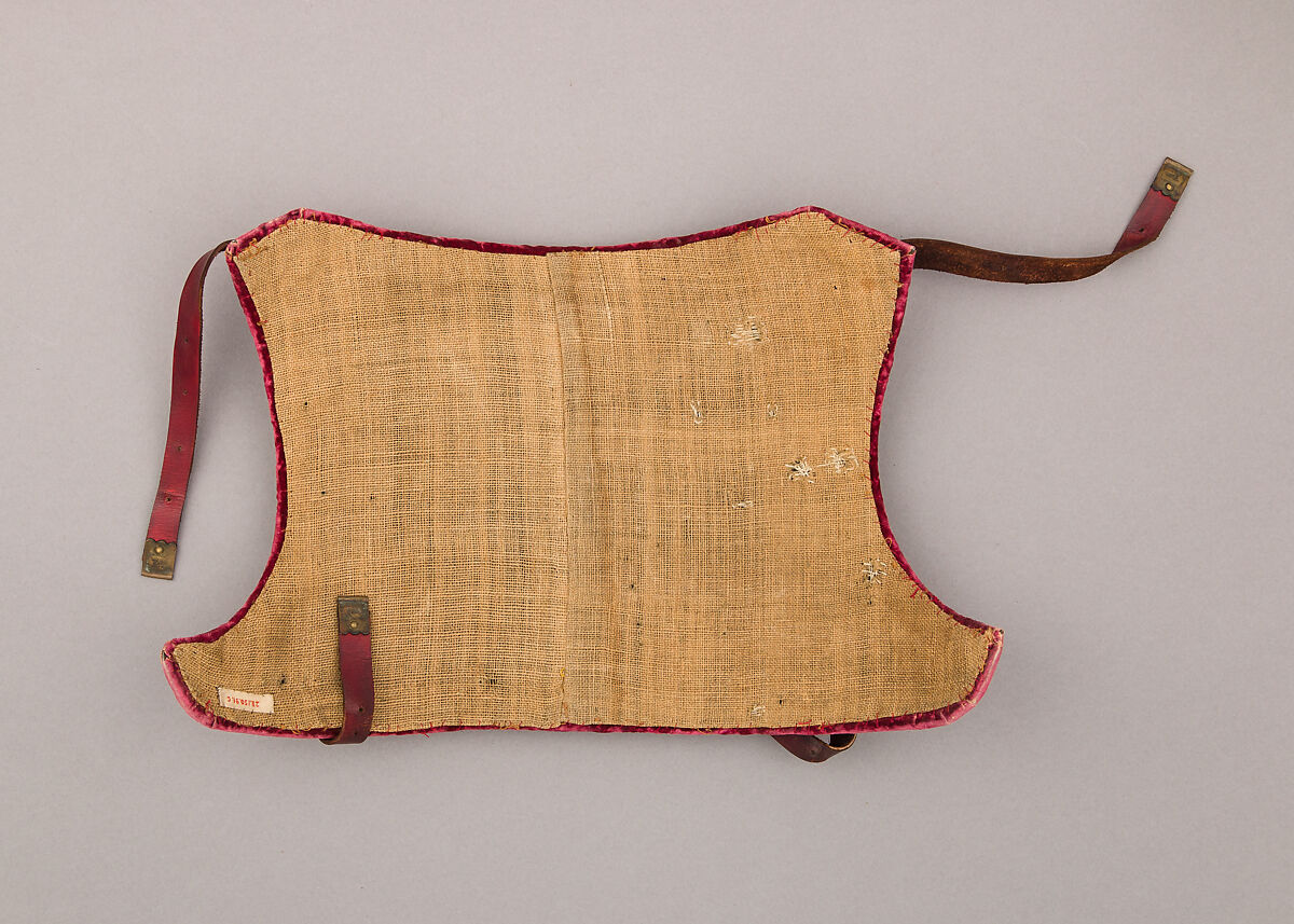 Brigandine Armor, Steel, latten, velvet, brass, Italian