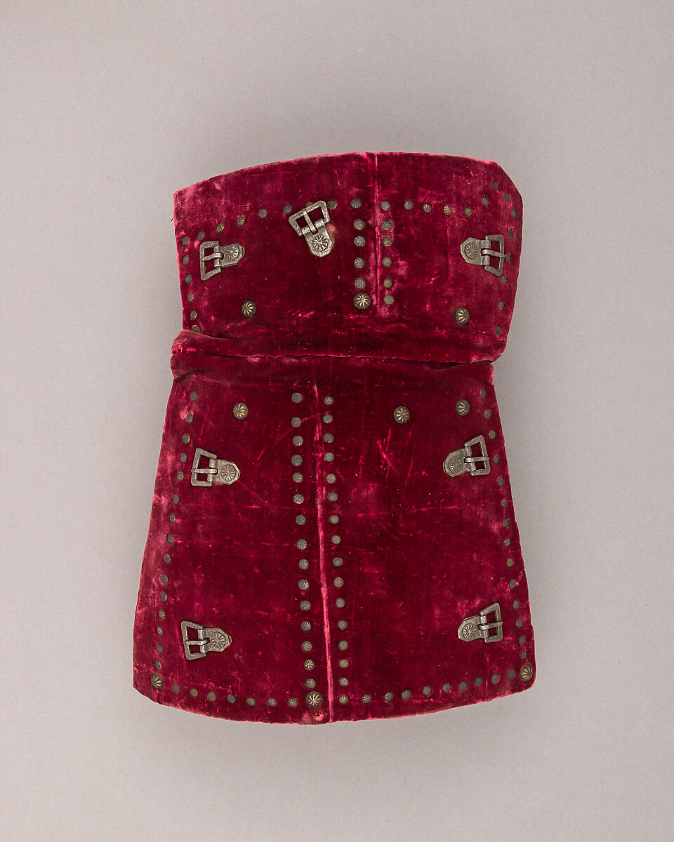 Brigandine Armor, Steel, latten, velvet, brass, Italian