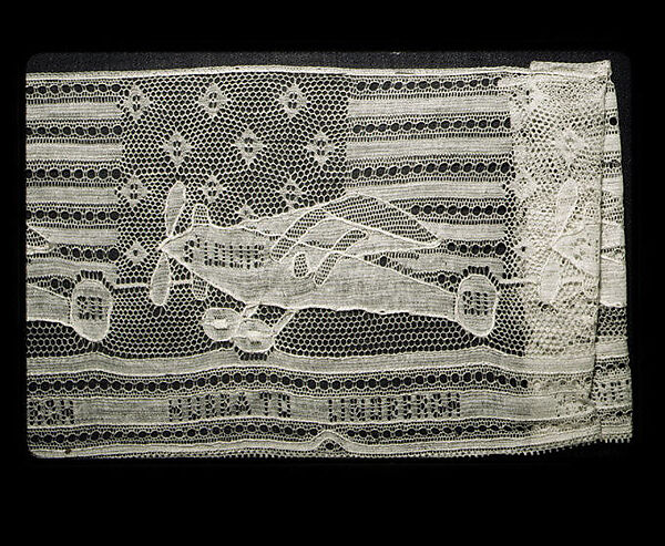 Piece, Machine made lace, French