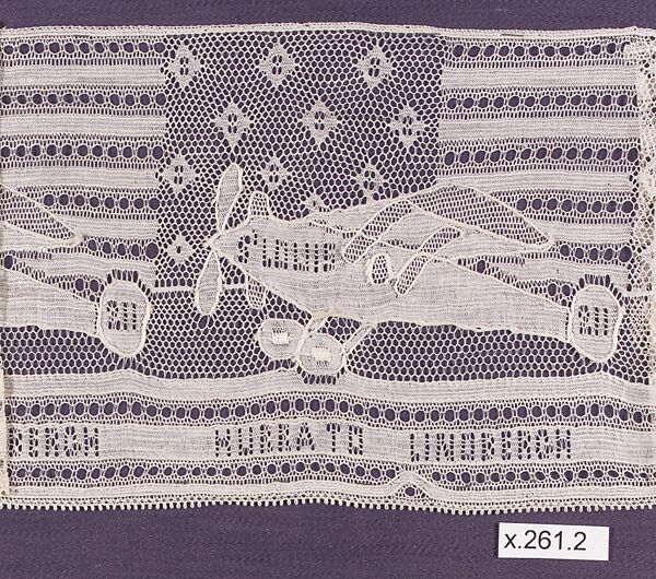 Piece, Machine made lace, French