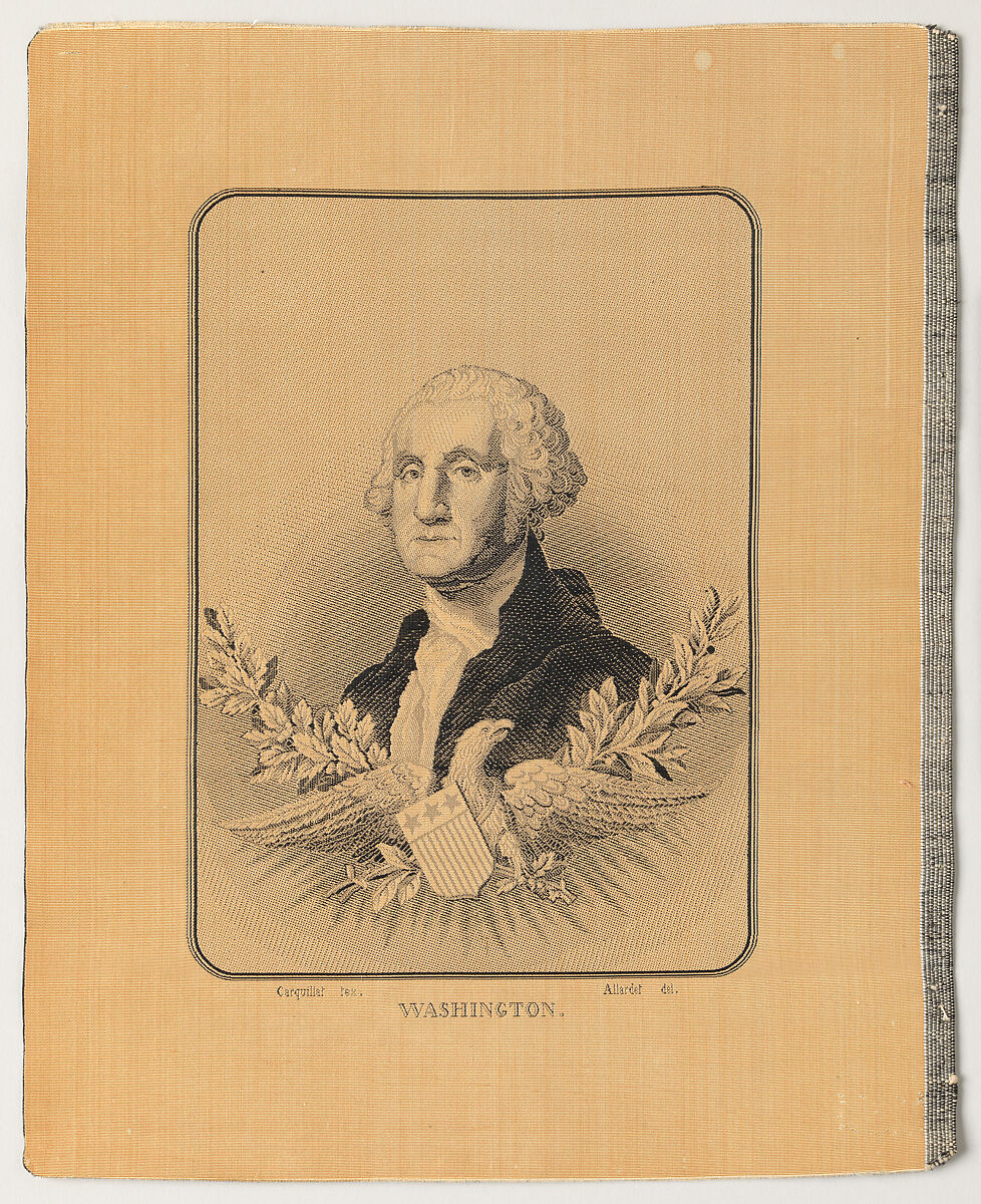George Washington, Designed by Jacques Allardet, Silk, French 