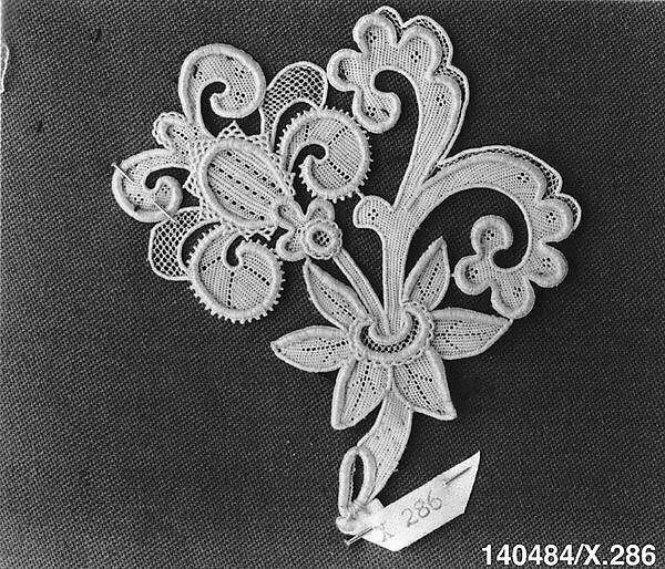 Ornament, Needle lace, Italian, Venice 