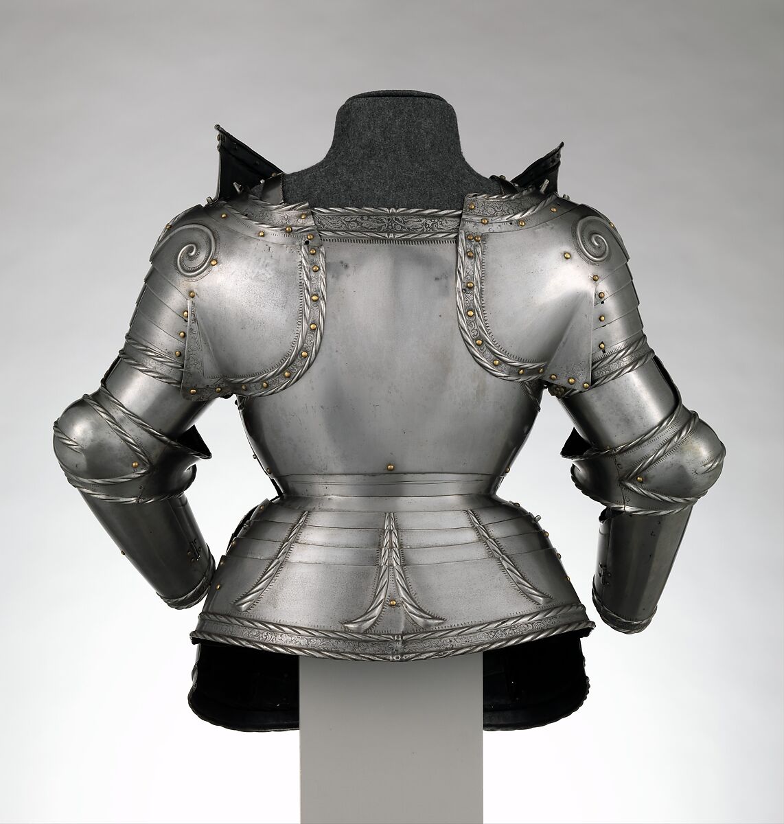 Portions of a Field Armor, Steel, leather, German, probably Augsburg