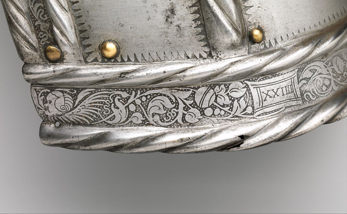 Portions of a Field Armor, Steel, leather, German, probably Augsburg