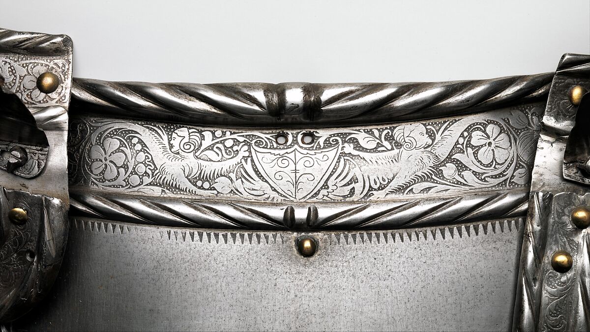 Portions of a Field Armor, Steel, leather, German, probably Augsburg