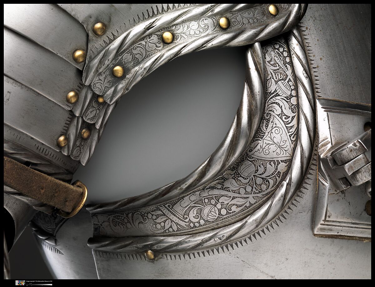 Portions of a Field Armor, Steel, leather, German, probably Augsburg