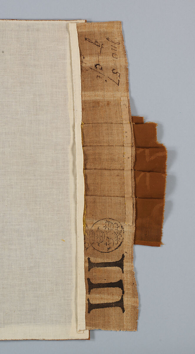 Length of wool damask, Wool, British or French