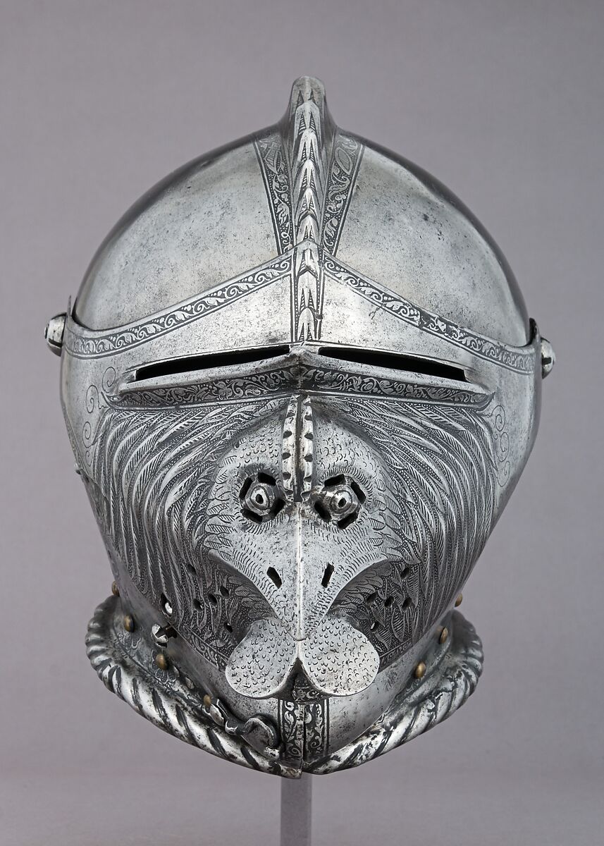 Armet with Mask Visor in the Form of a Rooster, Steel, German, probably Augsburg