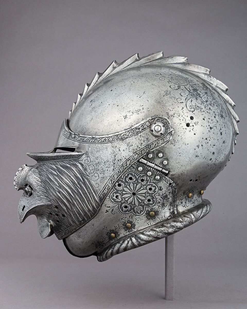 Armet with Mask Visor in the Form of a Rooster, Steel, German, probably Augsburg