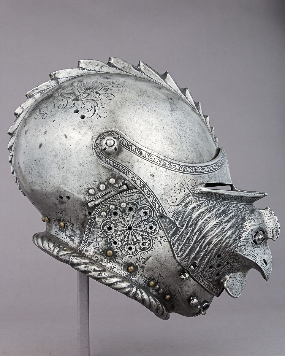 Armet with Mask Visor in the Form of a Rooster, Steel, German, probably Augsburg