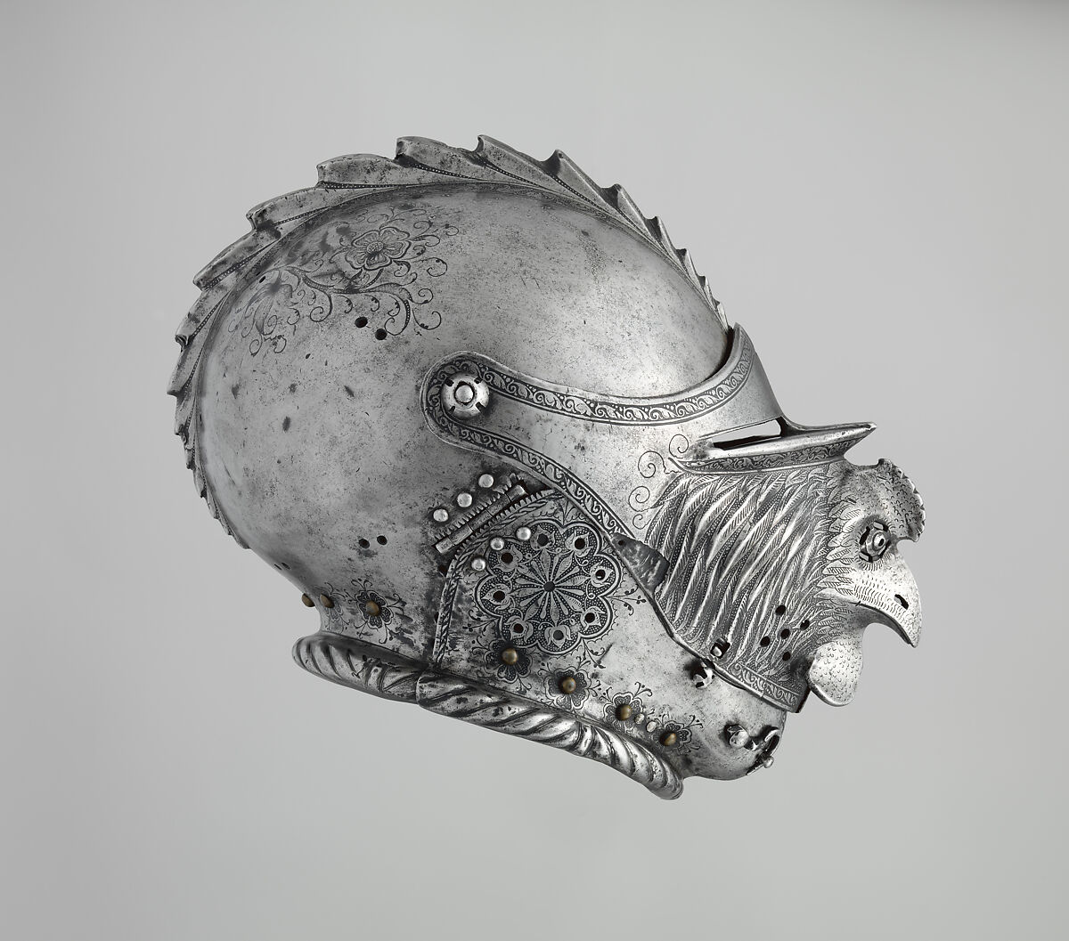Armet with Mask Visor in the Form of a Rooster, Steel, German, probably Augsburg