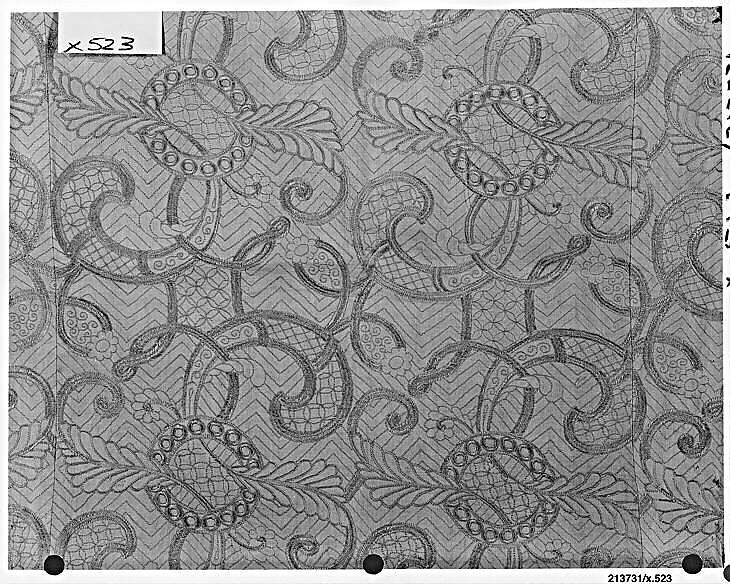 Piece, Silk on linen and cotton, British