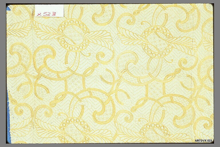 Piece, Silk on linen and cotton, British 