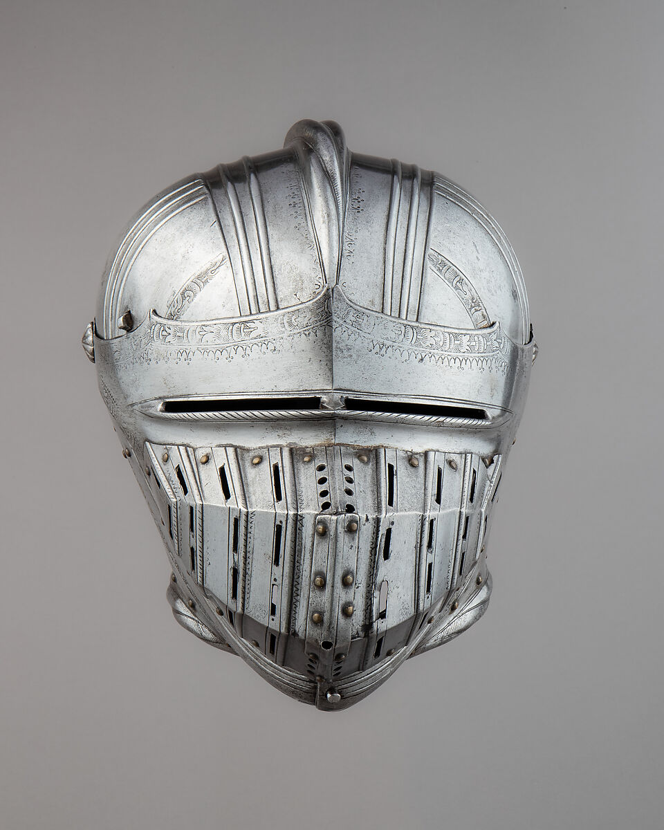 Half Armor, Helmet and reinforcing pieces attributed to Kolman Helmschmid (German, Augsburg 1471–1532), Steel, German, Augsburg